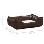 Cama de perro felpa apariencia de lino marrón y blanca de vidaXL, Camas para perros - Ref: Foro24-171374, Precio: 30,00 €, De...