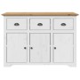 BODO high sideboard white pine wood brown 115.5x43x200.5 cm by vidaXL, Sideboards - Ref: Foro24-3206452, Price: 482,32 €, Dis...