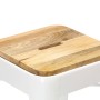 Küchenhocker 2 Einheiten aus massivem weißem Mangoholz von vidaXL, Küchenhocker - Ref: Foro24-286133, Preis: 178,44 €, Rabatt: %