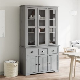 BODO tall sideboard solid gray pine wood 115.5x43x200.5 cm by vidaXL, Sideboards - Ref: Foro24-3206453, Price: 481,40 €, Disc...