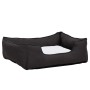 Plush dog bed with a dark gray and white linen appearance by vidaXL, Beds for dogs - Ref: Foro24-171362, Price: 37,45 €, Disc...