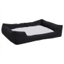 Black and white linen look plush dog bed by vidaXL, Beds for dogs - Ref: Foro24-171379, Price: 20,80 €, Discount: %