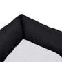 Black and white linen look plush dog bed by vidaXL, Beds for dogs - Ref: Foro24-171379, Price: 20,80 €, Discount: %