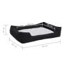 Black and white linen look plush dog bed by vidaXL, Beds for dogs - Ref: Foro24-171379, Price: 20,80 €, Discount: %