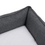 Grau-weißes Plüsch-Hundebett in Leinenoptik von vidaXL, Betten für Hunde - Ref: Foro24-171368, Preis: 35,38 €, Rabatt: %