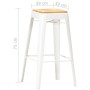 Kitchen stools 2 units solid white mango wood by vidaXL, Kitchen stools - Ref: Foro24-286133, Price: 178,99 €, Discount: %