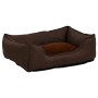 Cama de perro de felpa apariencia de lino marrón 85,5x70x23 cm de vidaXL, Camas para perros - Ref: Foro24-171377, Precio: 43,...