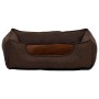 Cama de perro de felpa apariencia de lino marrón 85,5x70x23 cm de vidaXL, Camas para perros - Ref: Foro24-171377, Precio: 43,...