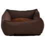 Cama de perro de felpa apariencia de lino marrón 85,5x70x23 cm de vidaXL, Camas para perros - Ref: Foro24-171377, Precio: 43,...