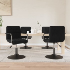 Swivel dining chairs 4 units black velvet by vidaXL, dining chairs - Ref: Foro24-3087916, Price: 244,99 €, Discount: %