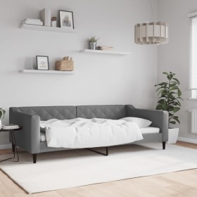 Dark gray fabric sofa bed 100x200 cm by vidaXL, Beds and slatted bases - Ref: Foro24-354167, Price: 223,96 €, Discount: %