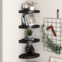 Corner floating shelves 4 units black MDF 25x25x3.8 cm by vidaXL, Shelves and shelves - Ref: Foro24-323900, Price: 36,72 €, D...