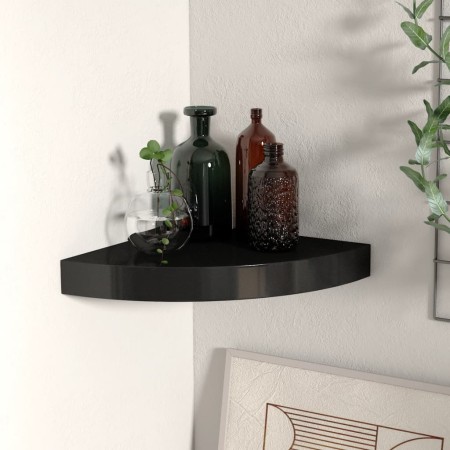 Black MDF floating corner shelf 25x25x3.8 cm by vidaXL, Shelves and shelves - Ref: Foro24-323898, Price: 16,40 €, Discount: %