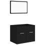 Bathroom furniture set 2 pieces black plywood by vidaXL, Bathroom furniture - Ref: Foro24-804783, Price: 66,99 €, Discount: %