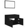 Bathroom furniture set 2 pieces black plywood by vidaXL, Bathroom furniture - Ref: Foro24-804783, Price: 66,99 €, Discount: %