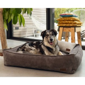 Designed by Lotte Brown ribbed dog basket 80x70x22 cm by Designed by Lotte, Beds for dogs - Ref: Foro24-441357, Price: 136,99...