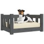 Cama para perros madera maciza de pino gris 55,5x45,5x28 cm de vidaXL, Camas para perros - Ref: Foro24-820184, Precio: 46,99 ...