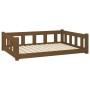 Honey brown pine wood dog bed 105.5x75.5x28 cm by vidaXL, Beds for dogs - Ref: Foro24-820205, Price: 96,79 €, Discount: %