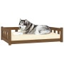 Honey brown pine wood dog bed 105.5x75.5x28 cm by vidaXL, Beds for dogs - Ref: Foro24-820205, Price: 96,79 €, Discount: %