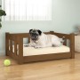 Solid wood honey brown dog bed 65.5x50.5x28 cm by vidaXL, Beds for dogs - Ref: Foro24-820190, Price: 49,99 €, Discount: %