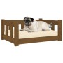 Massivholz-Hundebett Honigbraun 65,5x50,5x28 cm von vidaXL, Betten für Hunde - Ref: Foro24-820190, Preis: 49,86 €, Rabatt: %