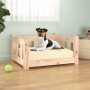 Dog bed solid pine wood 55.5x45.5x28 cm by vidaXL, Beds for dogs - Ref: Foro24-820182, Price: 51,96 €, Discount: %