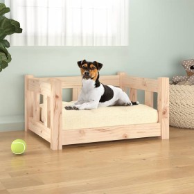 Cama para perros madera maciza de pino 55,5x45,5x28 cm de vidaXL, Camas para perros - Ref: Foro24-820182, Precio: 51,99 €, De...