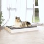 Hundebett aus massivem Kiefernholz in Weiß 91,5x64x9 cm von vidaXL, Betten für Hunde - Ref: Foro24-820862, Preis: 49,99 €, Ra...