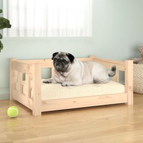 Hundebett aus massivem Kiefernholz, 65,5 x 50,5 x 28 cm von vidaXL, Betten für Hunde - Ref: Foro24-820187, Preis: 50,67 €, Ra...