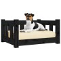 Cama para perros madera maciza de pino negro 55,5x45,5x28 cm de vidaXL, Camas para perros - Ref: Foro24-820186, Precio: 49,54...