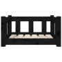 Cama para perros madera maciza de pino negro 55,5x45,5x28 cm de vidaXL, Camas para perros - Ref: Foro24-820186, Precio: 49,54...