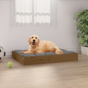 Solid pine wood dog bed honey brown 71.5x54x9 cm by vidaXL, Beds for dogs - Ref: Foro24-820859, Price: 35,47 €, Discount: %