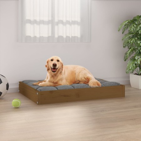 Cama para perros madera maciza pino marrón miel 71,5x54x9 cm de vidaXL, Camas para perros - Ref: Foro24-820859, Precio: 35,45...