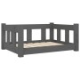 Dog bed solid gray pine wood 65.5x50.5x28 cm by vidaXL, Beds for dogs - Ref: Foro24-820189, Price: 56,99 €, Discount: %