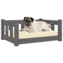 Dog bed solid gray pine wood 65.5x50.5x28 cm by vidaXL, Beds for dogs - Ref: Foro24-820189, Price: 56,99 €, Discount: %