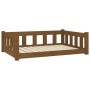 Cama para perros madera maciza pino marrón miel 95,5x65,5x28 cm de vidaXL, Camas para perros - Ref: Foro24-820200, Precio: 78...