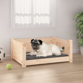 Hundebett aus massivem Kiefernholz 65,5x50,5x28 cm von vidaXL, Betten für Hunde - Ref: Foro24-821447, Preis: 52,99 €, Rabatt: %