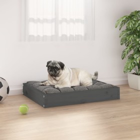 Cama para perros madera maciza de pino gris 61,5x49x9 cm de vidaXL, Camas para perros - Ref: Foro24-820853, Precio: 24,99 €, ...