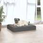 Hundebett aus massivem, grauem Kiefernholz, 61,5 x 49 x 9 cm von vidaXL, Betten für Hunde - Ref: Foro24-820853, Preis: 24,44 ...