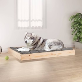 Cama para perros madera maciza de pino 101,5x74x9 cm de vidaXL, Camas para perros - Ref: Foro24-820866, Precio: 49,99 €, Desc...