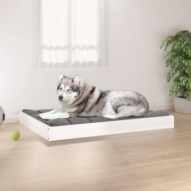 Cama para perros madera maciza de pino blanco 101,5x74x9 cm de vidaXL, Camas para perros - Ref: Foro24-820867, Precio: 44,99 ...