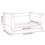 Cama para perros madera maciza pino marrón miel 55,5x45,5x28 cm de vidaXL, Camas para perros - Ref: Foro24-821445, Precio: 52...