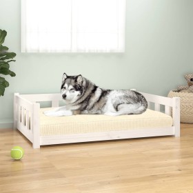 Cama para perros madera maciza de pino blanco 105,5x75,5x28 cm de vidaXL, Camas para perros - Ref: Foro24-820203, Precio: 87,...