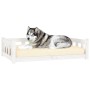 Dog bed solid white pine wood 105.5x75.5x28 cm by vidaXL, Beds for dogs - Ref: Foro24-820203, Price: 88,49 €, Discount: %