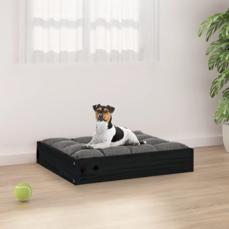 Hundebett aus massivem schwarzem Kiefernholz, 51,5 x 44 x 9 cm von vidaXL, Betten für Hunde - Ref: Foro24-820850, Preis: 21,8...