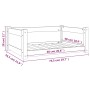 Cama para perros madera maciza pino marrón miel 75,5x55,5x28 cm de vidaXL, Camas para perros - Ref: Foro24-821455, Precio: 66...