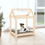 Massivholz Kiefer Hundebett 61x50x70 cm von vidaXL, Betten für Hunde - Ref: Foro24-822197, Preis: 37,99 €, Rabatt: %