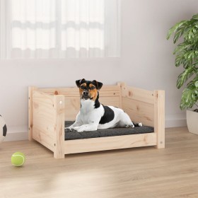 Dog bed solid pine wood 55.5x45.5x28 cm by vidaXL, Beds for dogs - Ref: Foro24-821442, Price: 48,99 €, Discount: %