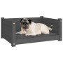 Cama para perros madera maciza de pino gris 65,5x50,5x28 cm de vidaXL, Camas para perros - Ref: Foro24-821449, Precio: 61,19 ...