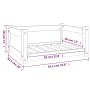 Cama para perros madera maciza de pino gris 65,5x50,5x28 cm de vidaXL, Camas para perros - Ref: Foro24-821449, Precio: 61,19 ...